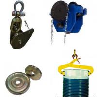Trolleys, clamps, pulleys, sheaves